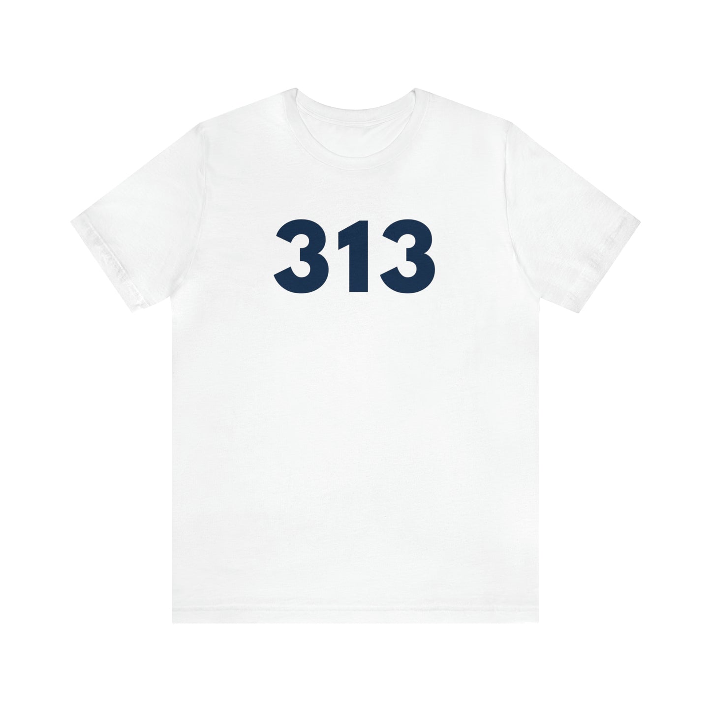 Detroit '313' T-Shirt (Geometric Sans Font) | Unisex Standard Fit