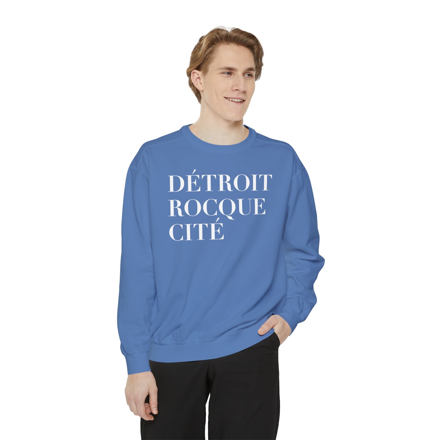 'Détroit Rocque Cité' Sweatshirt | Unisex Garment Dyed