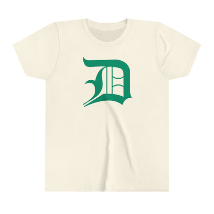 Detroit 'Old English D' T-Shirt (Emerald Green) | Youth Short Sleeve