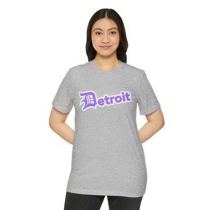 Detroit' T-Shirt (Lavender Old English 'D') | Unisex Recycled Organic