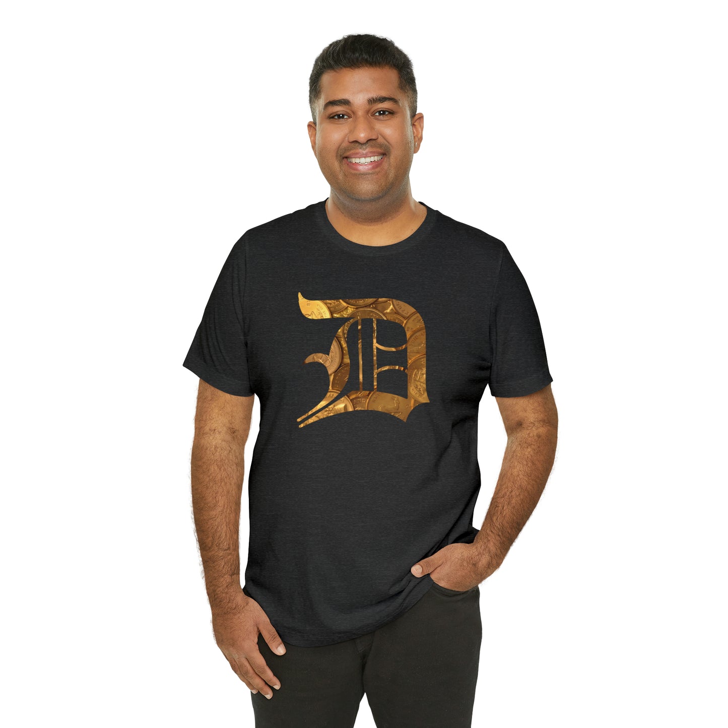 Detroit 'Old English D' T-Shirt (Gold Bullion Edition) | Unisex Standard