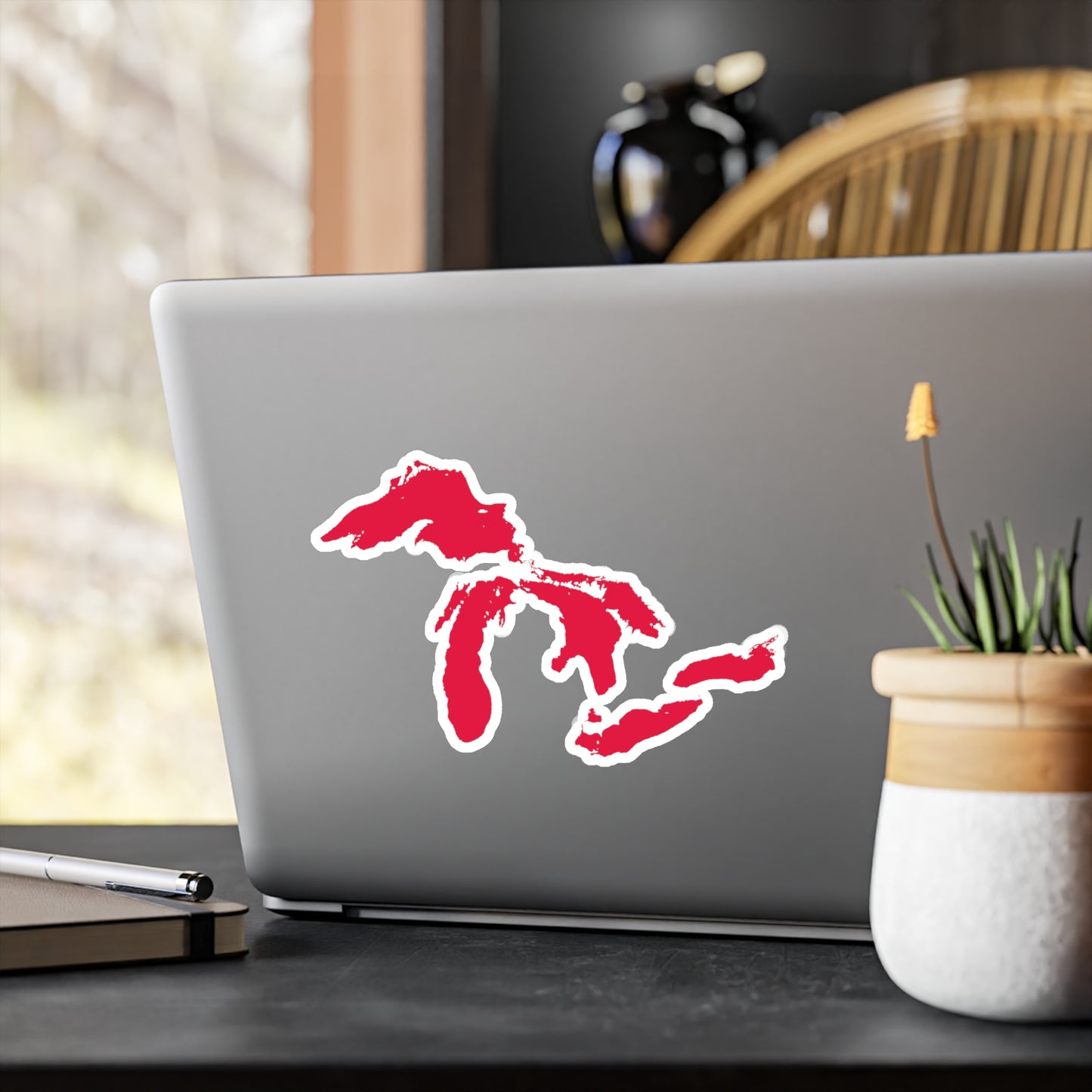 Great Lakes Kiss-Cut Windshield Decal | Lighthouse Red