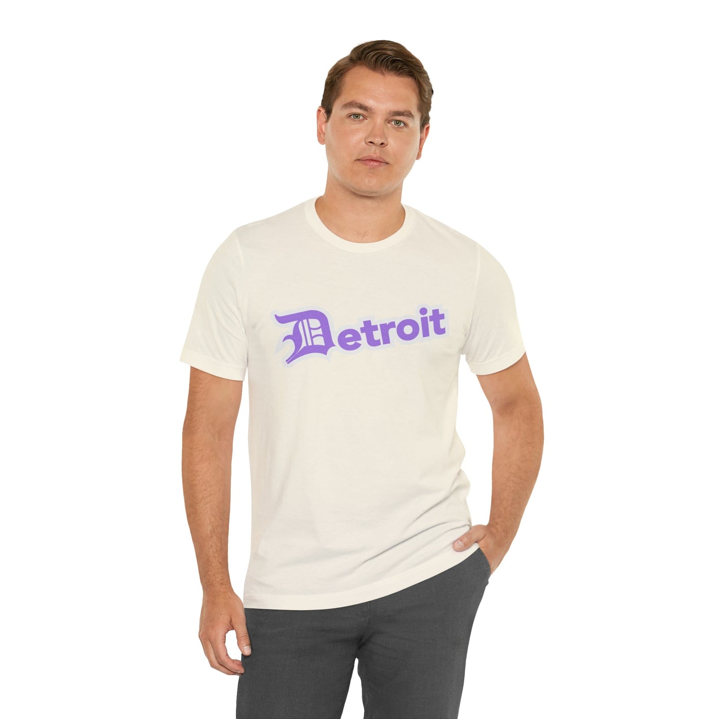 Detroit' T-Shirt (Lavender w/ Old English 'D') | Unisex Standard