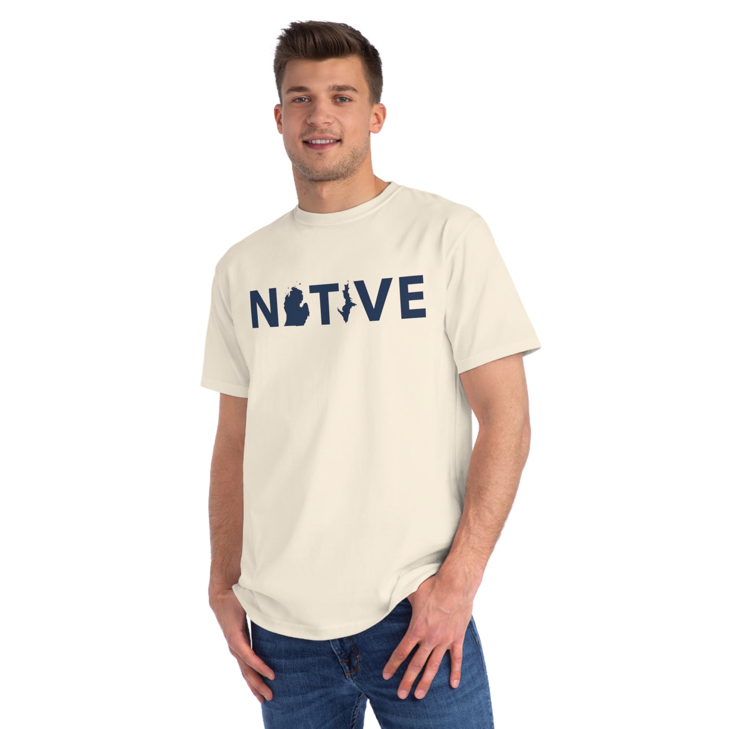 Michigan 'Native' T-Shirt (Geometric Sans Font) | Unisex Organic