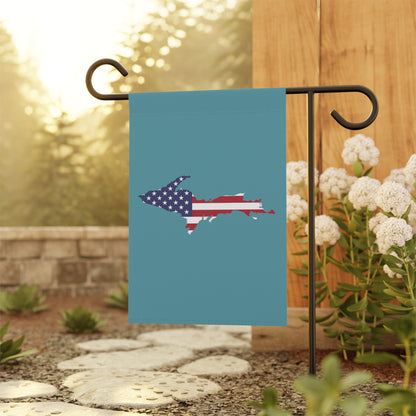 Michigan Upper Peninsula Home & Garden Flag (w/ UP USA Flag) | Lake Huron Blue