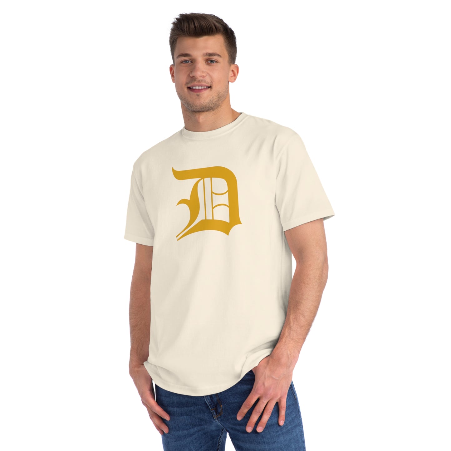 Detroit 'Old English D' T-Shirt (Gold) | Unisex Organic