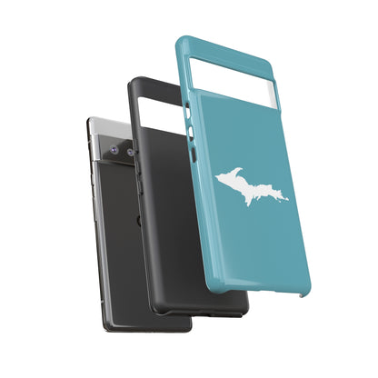 Michigan Upper Peninsula Tough Phone Case (Huron Blue w/ UP Outline) | Samsung & Pixel Android