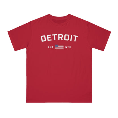 'Detroit EST 1701'' T-Shirt (w/ USA Flag) | Unisex Organic