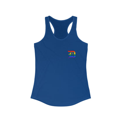 Detroit 'Old English D' Tank Top (Mini Rainbow Pride 'D') | Women's Racerback