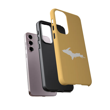 Michigan Upper Peninsula Tough Phone Case (Citrine Color w/ UP Outline) | Samsung & Pixel Android