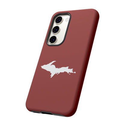 Michigan Upper Peninsula Tough Phone Case (Ore Dock Red w/ UP Outline) | Samsung & Pixel Android