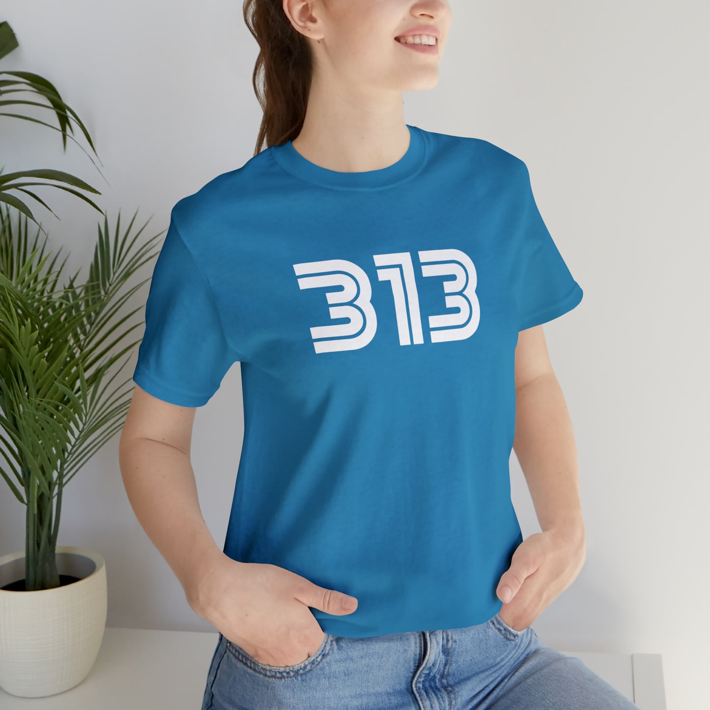 Detroit '313' T-Shirt (1970s Audiophile Font) | Unisex Standard Fit