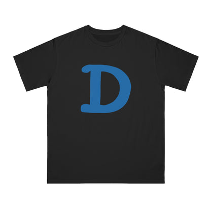 Detroit 'Old French D' T-Shirt (Azure Full  Outline) | Unisex Organic