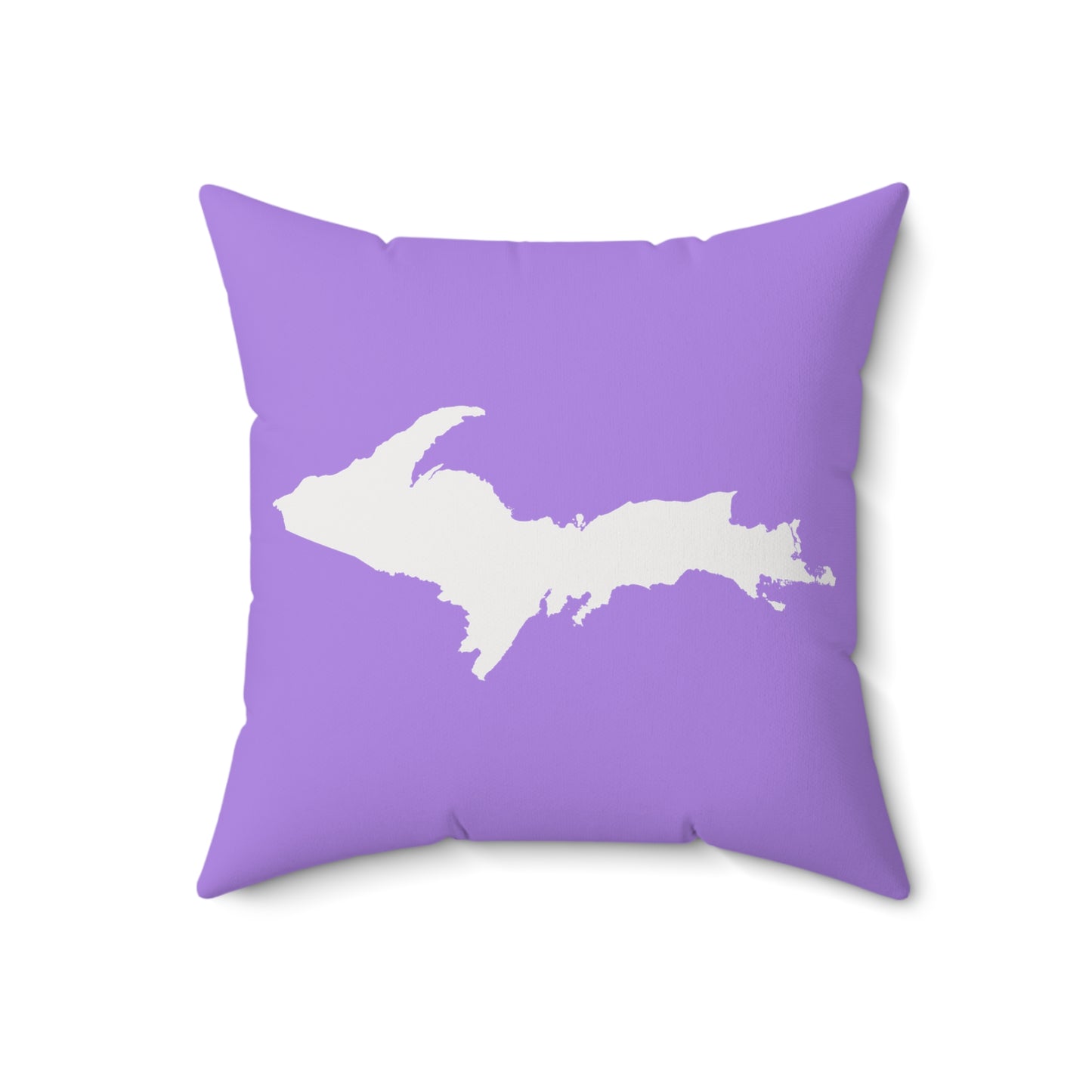 Michigan Upper Peninsula Accent Pillow (w/ UP Outline) | Lavender