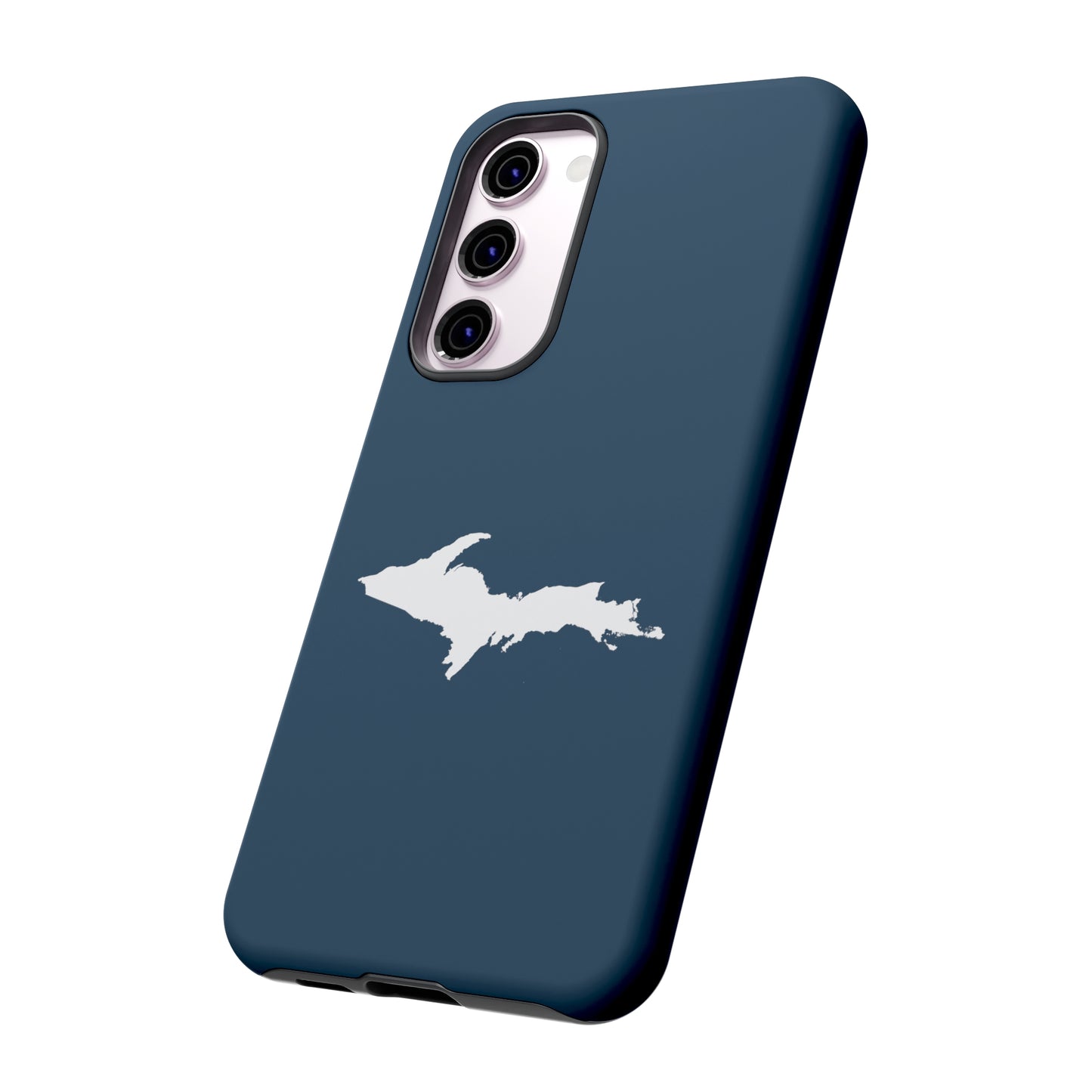 Michigan Upper Peninsula Tough Phone Case ('37 Caddie Cavalier Blue w/ UP Outline) | Samsung & Pixel Android