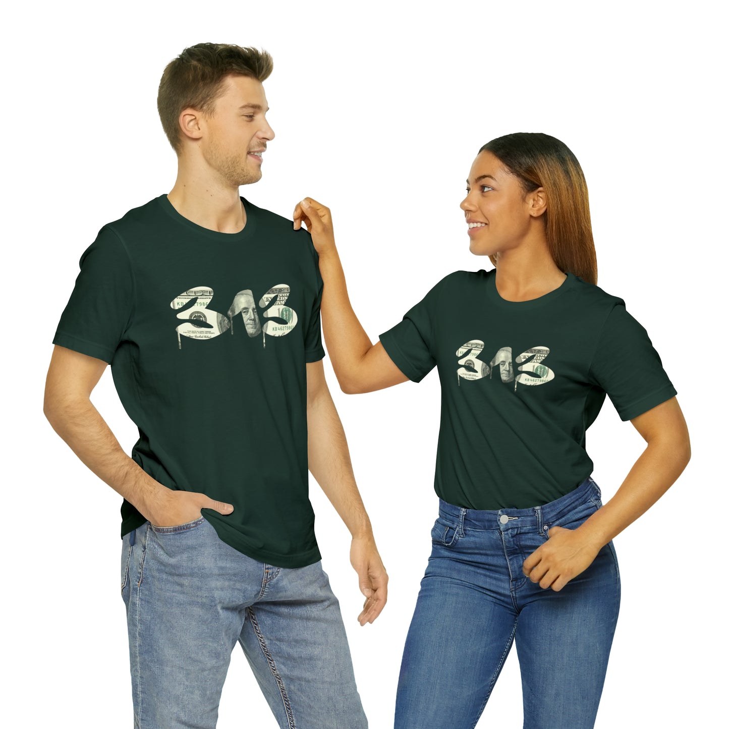 Detroit '313' T-Shirt (Benjamins Edition) | Unisex Standard