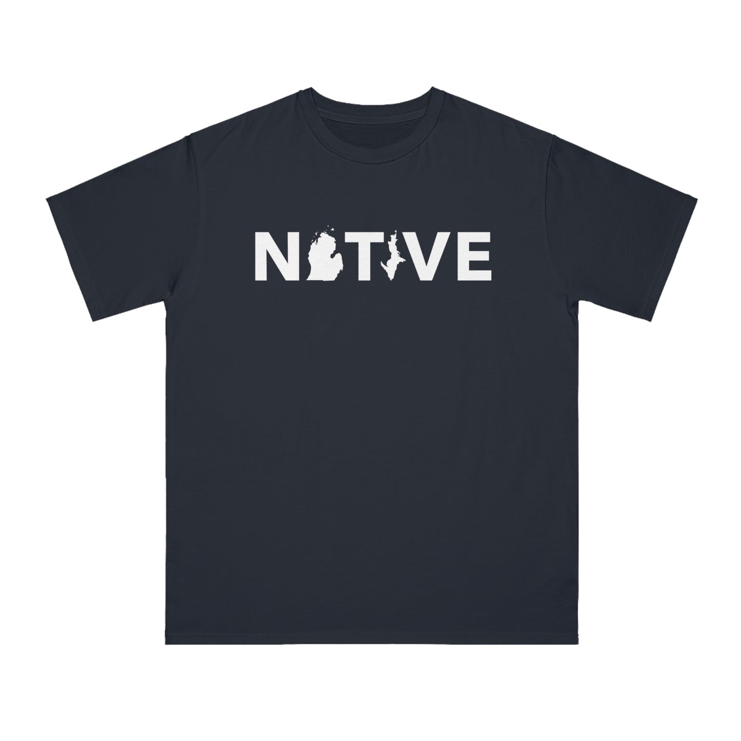 Michigan 'Native' T-Shirt (Geometric Sans Font) | Unisex Organic