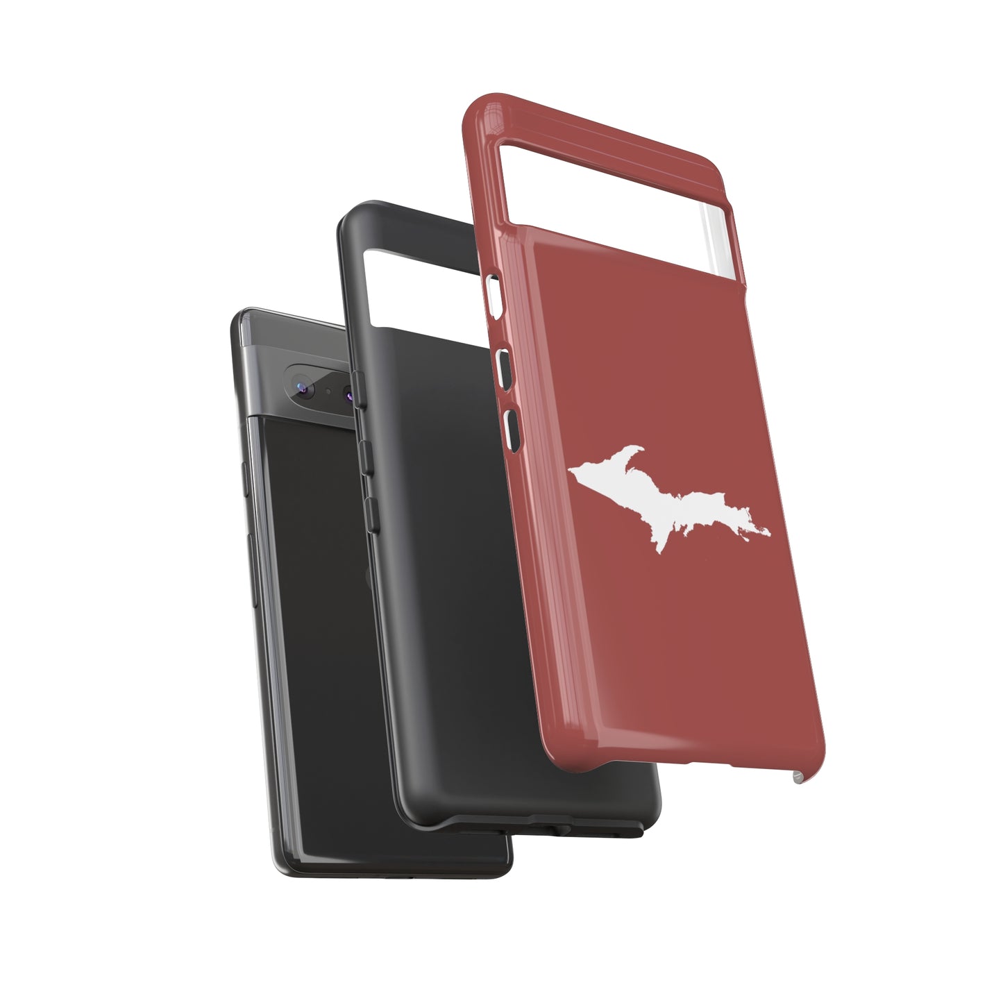 Michigan Upper Peninsula Tough Phone Case (Ore Dock Red w/ UP Outline) | Samsung & Pixel Android