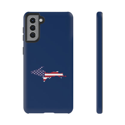 Michigan Upper Peninsula Tough Phone Case (Old Glory Blue w/ UP USA Flag Outline) | Samsung & Pixel Android