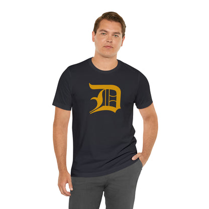 Detroit 'Old English D' T-Shirt (Gold) | Unisex Standard