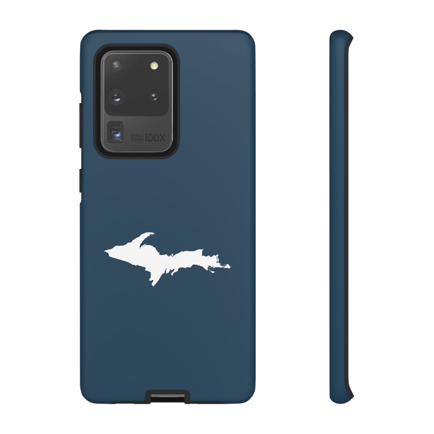 Michigan Upper Peninsula Tough Phone Case ('37 Caddie Cavalier Blue w/ UP Outline) | Samsung & Pixel Android