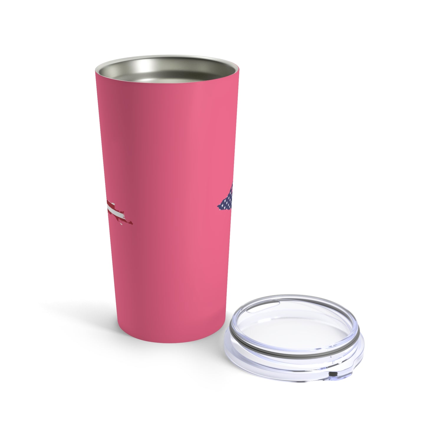 Michigan Upper Peninsula Tumbler (w/ UP USA Flag) | Rhodochrosite Pink - 20oz