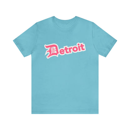 'Detroit' T-Shirt (Rhodochrosite Pink w/ Old English 'D') | Unisex Standard