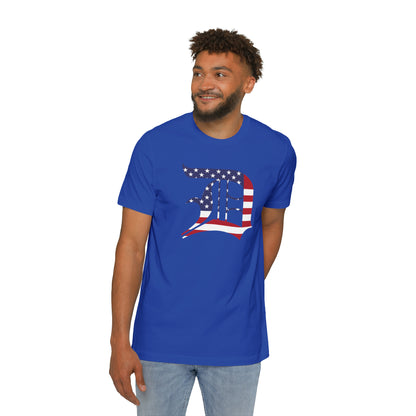 Detroit 'Old English D' T-Shirt (Patriotic Edition) | Made in USA