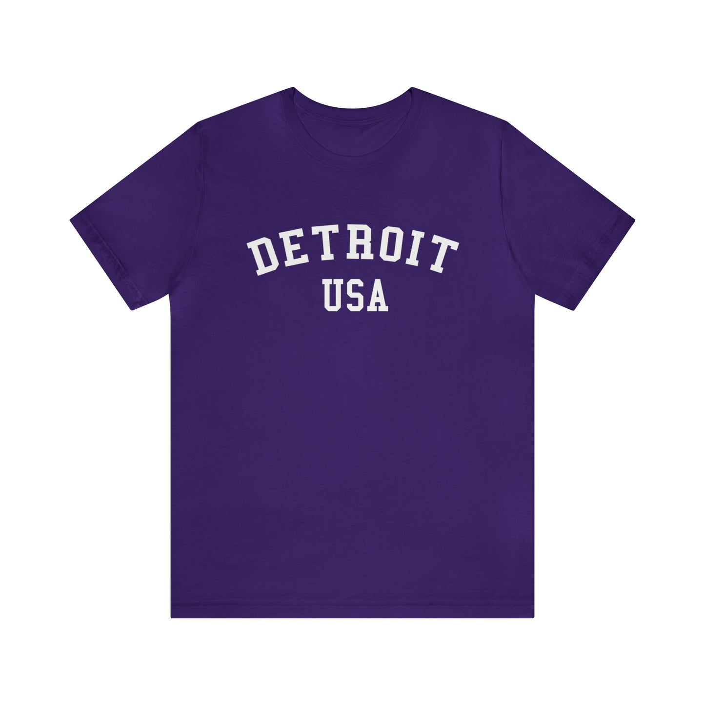 'Detroit USA' T-Shirt (Collegiate Font) | Unisex Standard