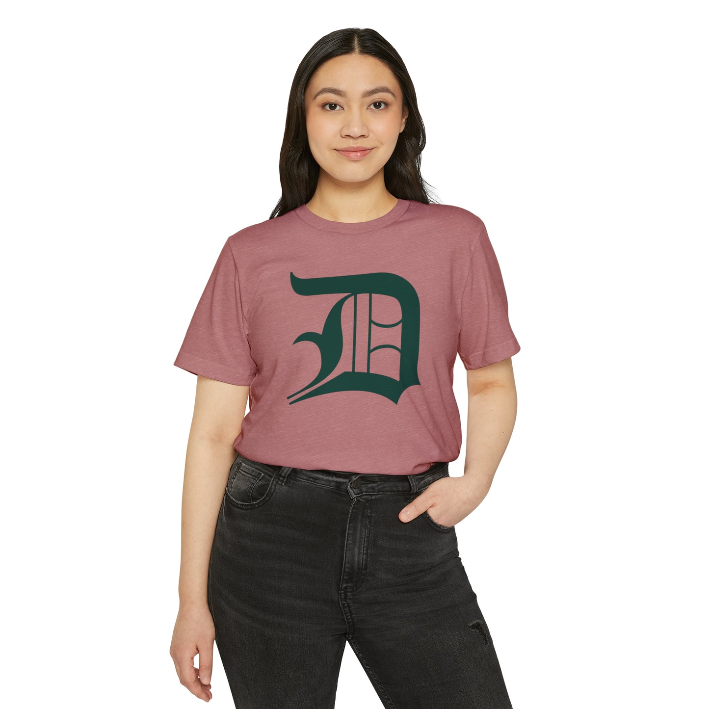 Detroit 'Old English D' T-Shirt (Laconic Green) | Unisex Recycled Organic