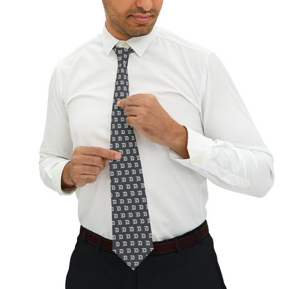 Detroit 'Old English D' Necktie | Iron Ore Grey