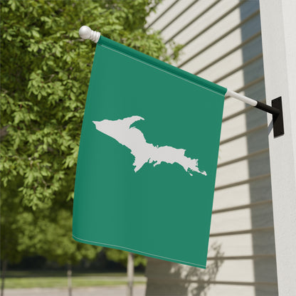 Michigan Upper Peninsula Home & Garden Flag (w/ UP Outline) | Emerald Green