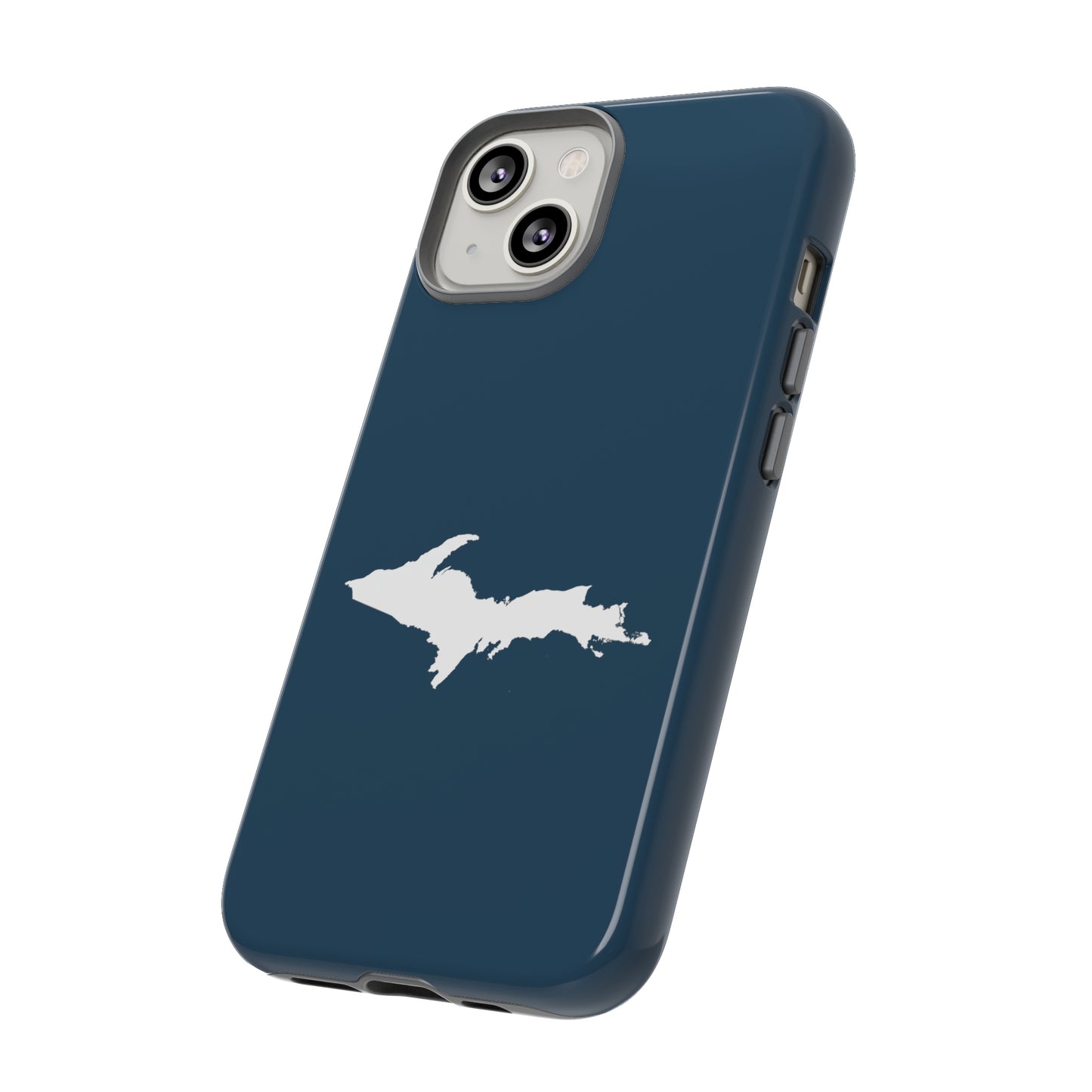 Michigan Upper Peninsula Tough Phone Case ('37 Caddie Cavalier Blue w/ UP Outline) | Apple iPhone