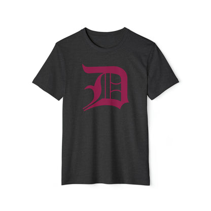 Detroit 'Old English D' T-Shirt (Ruby Red) | Unisex Recycled Organic