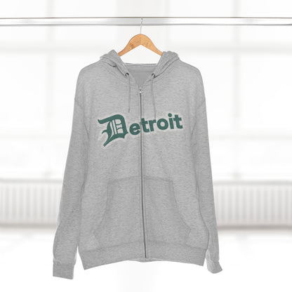 'Detroit' Hoodie (Copper Green w/ Old English 'D') | Unisex Full Zip