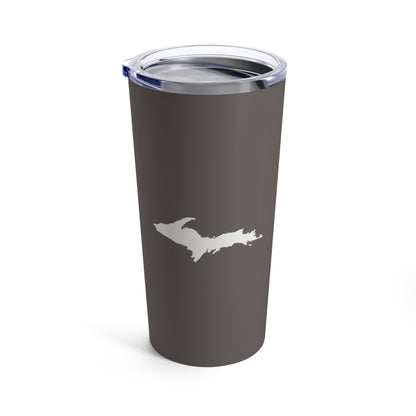 Michigan Upper Peninsula Tumbler (w/ UP Outline) | Warren Tank Grey - 20oz