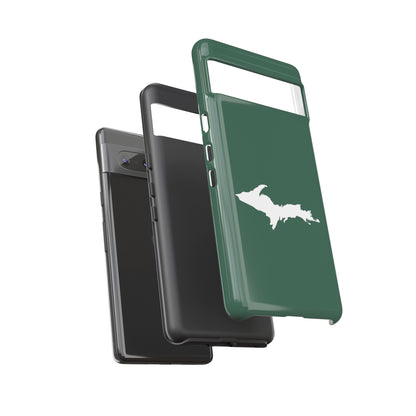 Michigan Upper Peninsula Tough Phone Case (Ginger Ale Green w/ UP Outline) | Samsung & Pixel Android