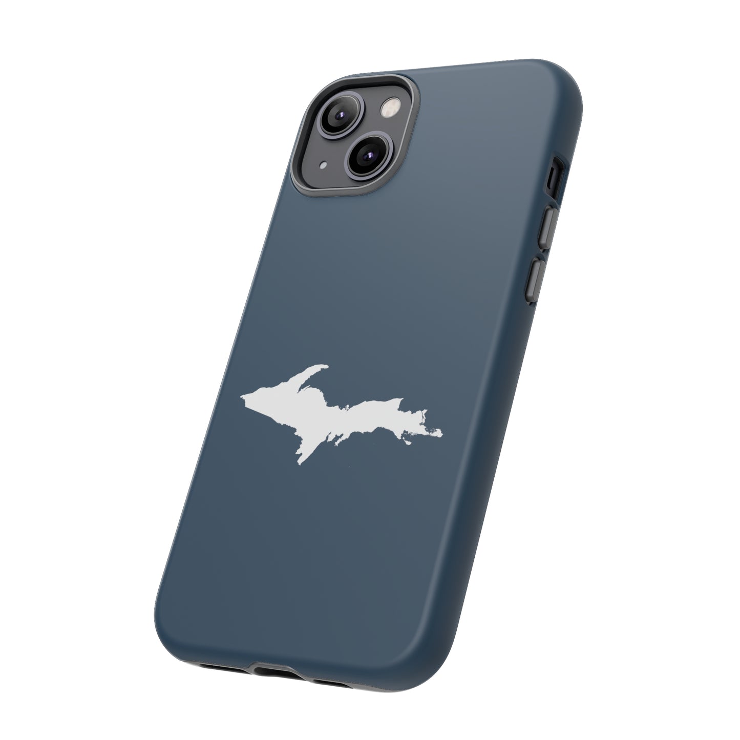 Michigan Upper Peninsula Tough Phone Case ('37 Caddie Cavalier Blue w/ UP Outline) | Apple iPhone