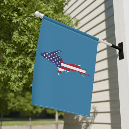 Michigan Upper Peninsula Home & Garden Flag (w/ UP USA Flag) | Lake Michigan Blue