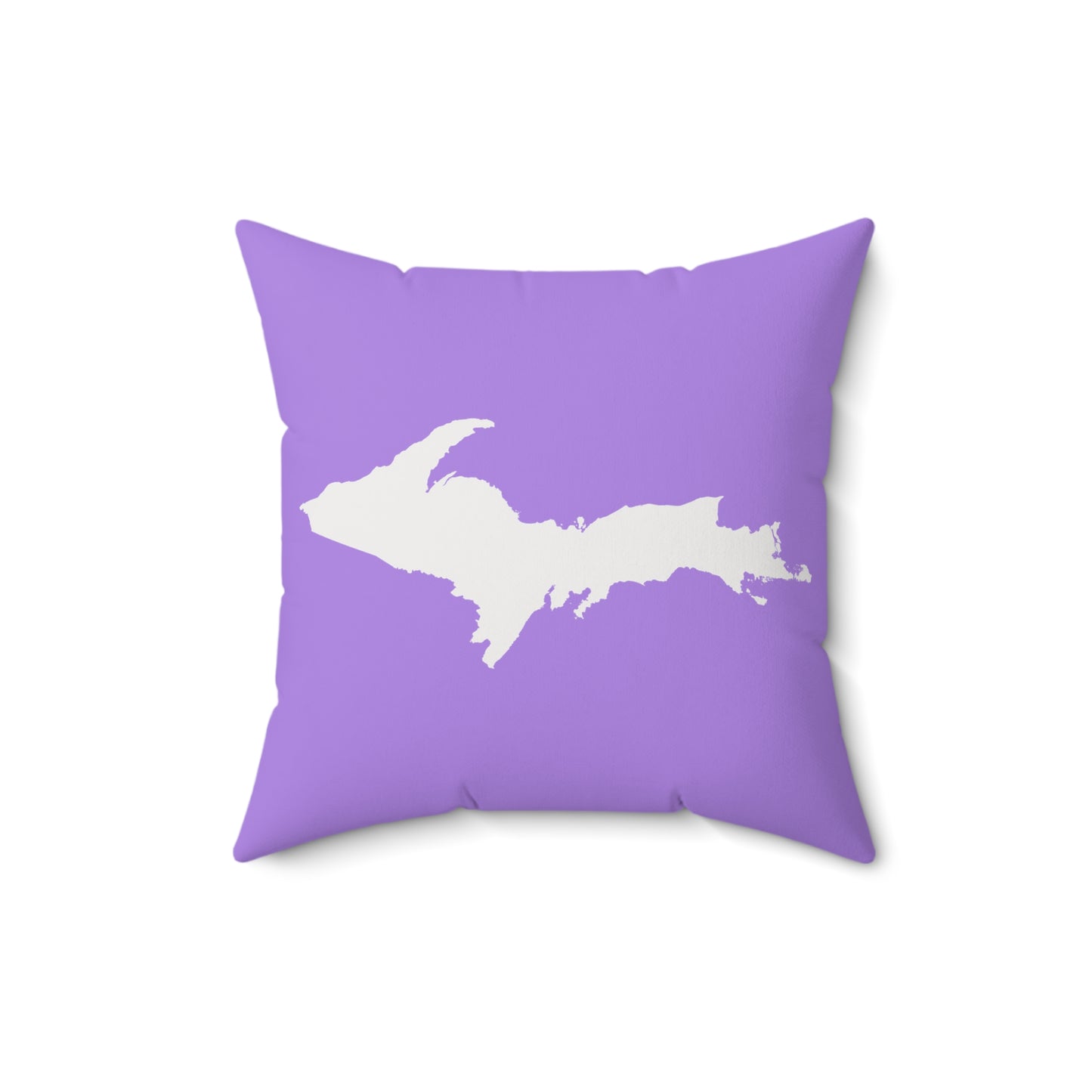 Michigan Upper Peninsula Accent Pillow (w/ UP Outline) | Lavender