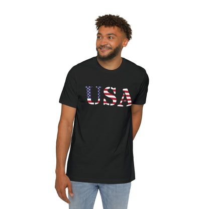 'USA' T-Shirt (Army Stencil Flag Edition) | Made in USA