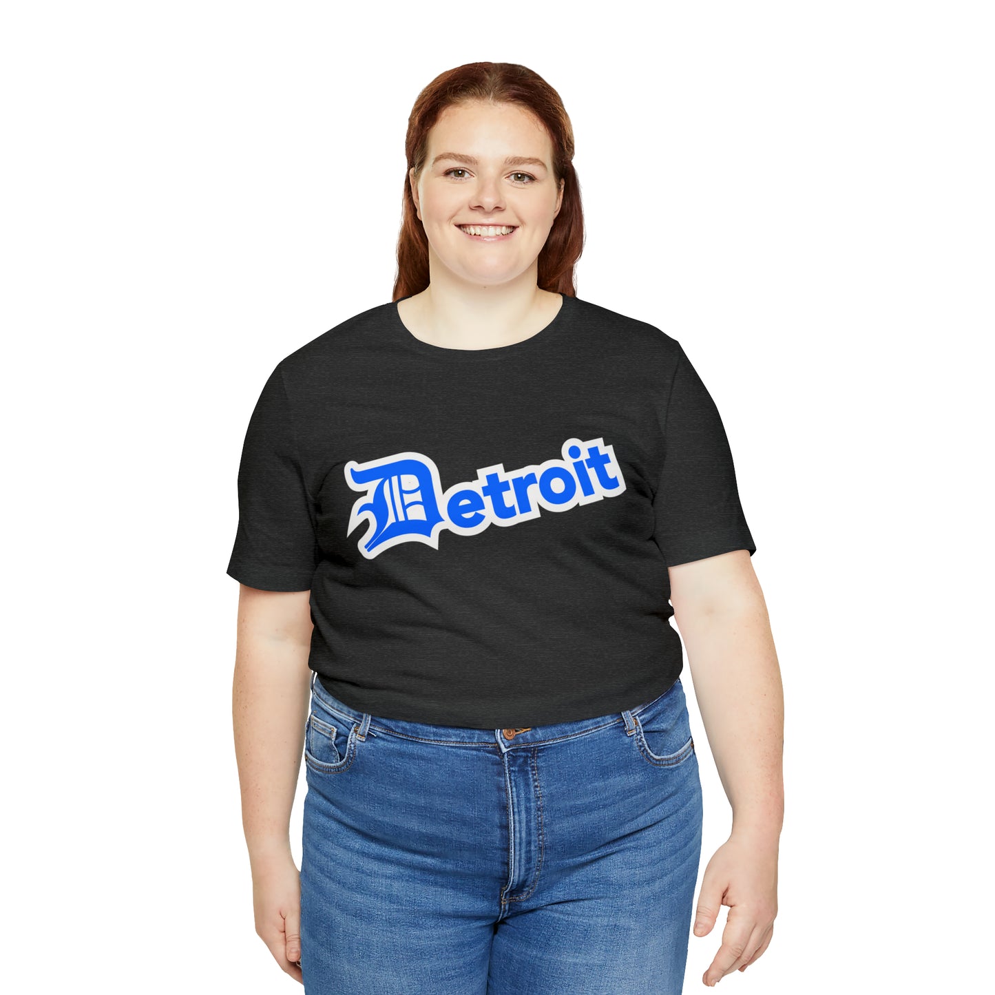 'Detroit' T-Shirt (MotorTown Blue w/ Old English 'D') | Unisex Standard