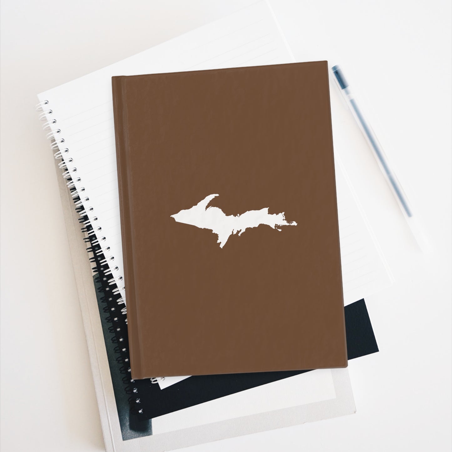 Michigan Upper Peninsula Blank Sketchbook (w/ UP Outline) | Coffee Color