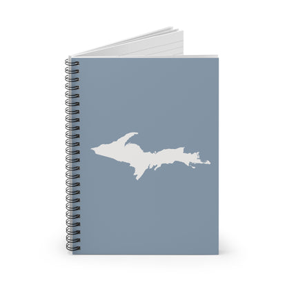 Michigan Upper Peninsula Spiral Notebook (w/ UP Outline) | B-24 Grey