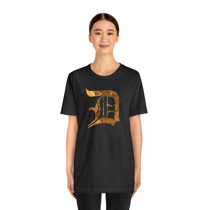 Detroit 'Old English D' T-Shirt (Gold Bullion Edition) | Unisex Standard