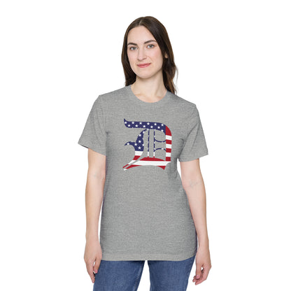 Detroit 'Old English D' T-Shirt (Patriotic Edition) | Made in USA