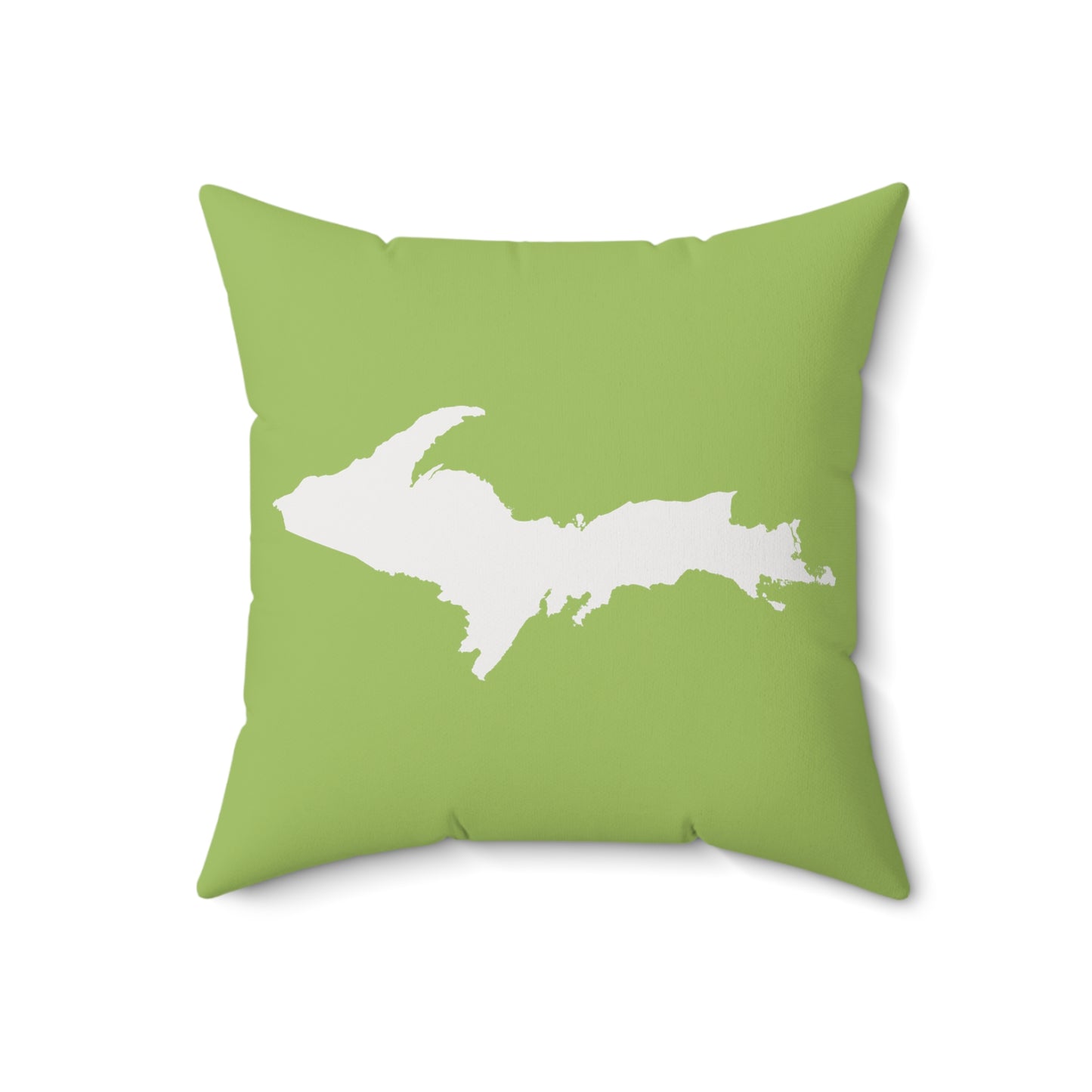 Michigan Upper Peninsula Accent Pillow (w/ UP Outline) | Gooseberry Green