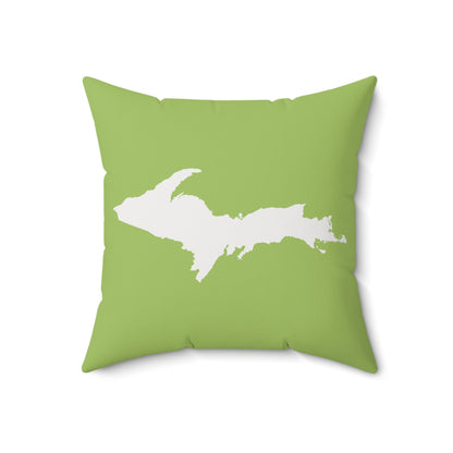 Michigan Upper Peninsula Accent Pillow (w/ UP Outline) | Gooseberry Green