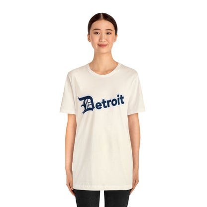 'Detroit' T-Shirt (Navy w/ Old English 'D') | Unisex Standard