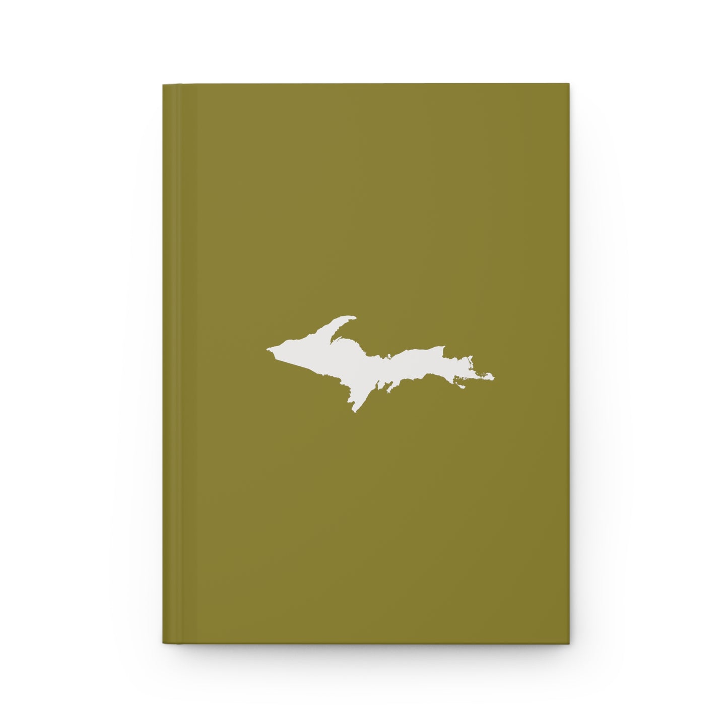 Michigan Upper Peninsula Hardcover Journal (Scrub Gold w/ UP Outline) | Ruled - 150pgs